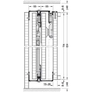 SDS HAWA FOLDING CONCEPTA 25kg H1250-1850mm, medinėms dviguboms sulankstomoms durims