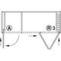 Wooden folding sliding doors, HAWA Folding Concepta 25, set, hinges with soft closing mechanism