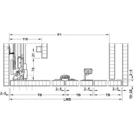 Wooden folding sliding doors, HAWA Folding Concepta 25, set, hinges with soft closing mechanism