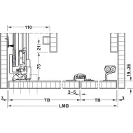 SDS HAWA FOLDING CONCEPTA 25kg H1250-1850mm, medinėms dviguboms sulankstomoms durims