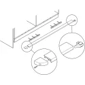 SDS HAWA FOLDING CONCEPTA 25kg H1851-2600mm, medinėms dviguboms sulankstomoms durims