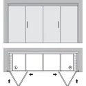 SDS HAWA FOLDING CONCEPTA 25kg H1851-2600mm, medinėms dviguboms sulankstomoms durims