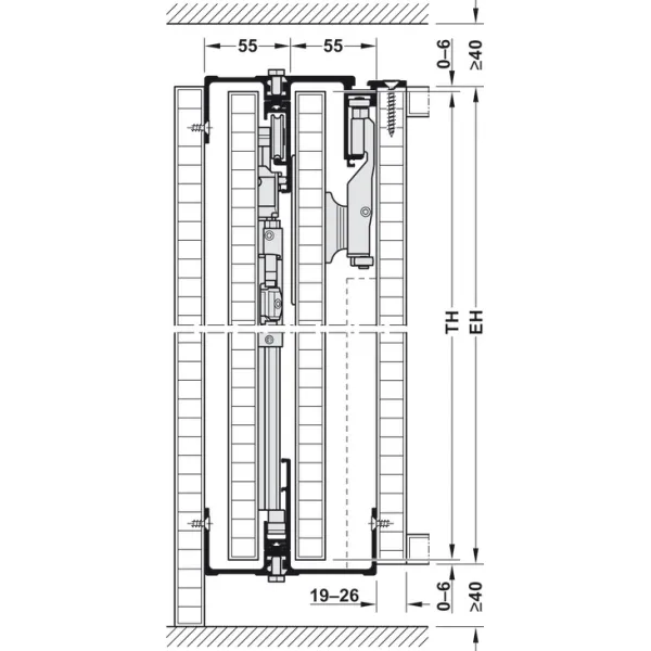 SDS HAWA FOLDING CONCEPTA 25kg H1851-2600mm, medinėms dviguboms sulankstomoms durims