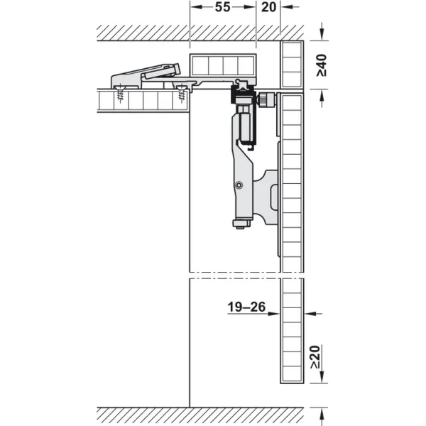 SDS HAWA FOLDING CONCEPTA 25kg H1851-2600mm, medinėms dviguboms sulankstomoms durims