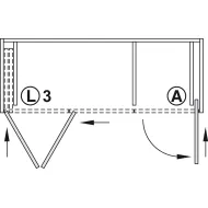 Wooden folding sliding doors, HAWA Folding Concepta 25, set, hinges with soft closing mechanism