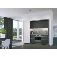 Wooden folding sliding doors, HAWA Folding Concepta 25, set, hinges with soft closing mechanism