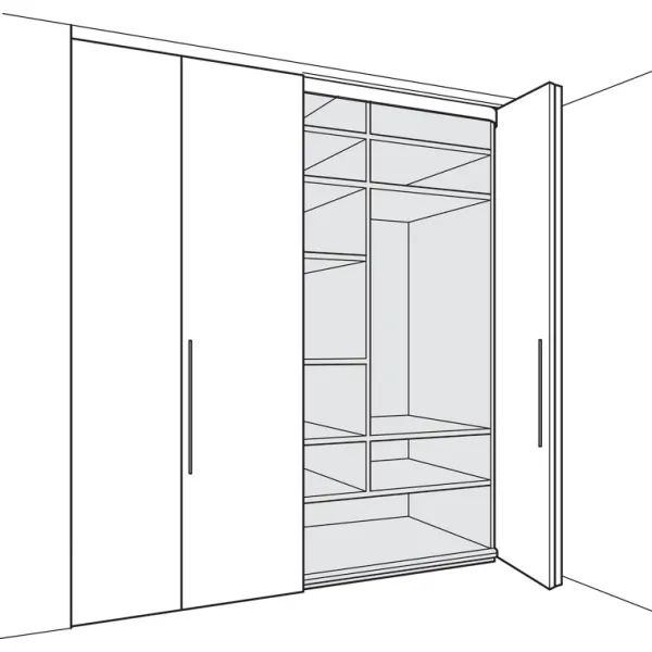 SDS HAWA FOLDING CONCEPTA 25kg H1851-2600mm, medinėms dviguboms sulankstomoms durims