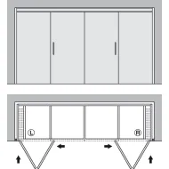 SDS HAWA FOLDING CONCEPTA 25kg H1851-2600mm, medinėms dviguboms sulankstomoms durims