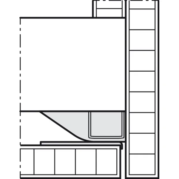 Wooden folding sliding doors, HAWA Folding Concepta 25, set, hinges with soft closing mechanism