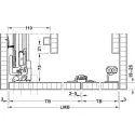 Wooden folding sliding doors, HAWA Folding Concepta 25, set, hinges with soft closing mechanism