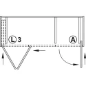Wooden folding sliding doors, HAWA Folding Concepta 25, set, hinges with soft closing mechanism