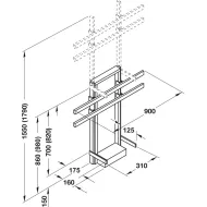Electric lift system, Fixed, load bearing capacity 80kg
