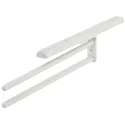 Towel rail, with extension runner, version swivels by 90°