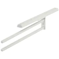 Towel rail, with extension runner, version swivels by 90°