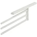 Towel rail, with extension runner, version swivels by 90°