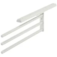 Towel rail, with extension runner, version swivels by 90°