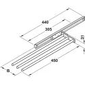 Towel rail, with extension runner