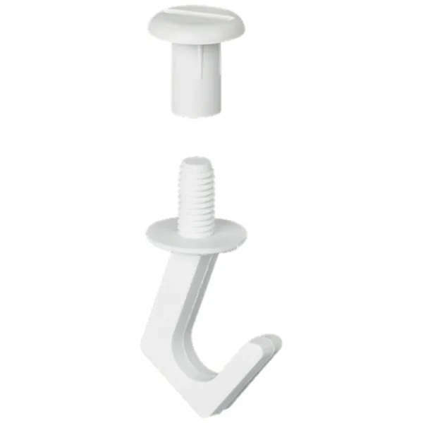 Ceiling hook, for broom cupboard, plastic