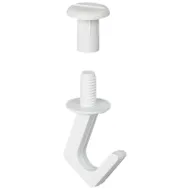 Kabliukas plastikinis M6 balta
