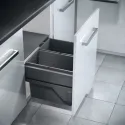 Šiukšliadėžė 2x28l pilno ištraukimo P600mm, antracitas