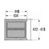 Two compartment waste bin, Hailo Cargo