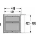 Šiukšliadėžė 2x28l pilno ištraukimo P600mm, antracitas