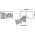 Pull out and turn for corner cabinets, Häfele