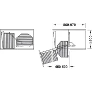 Pull out and turn for corner cabinets, Häfele