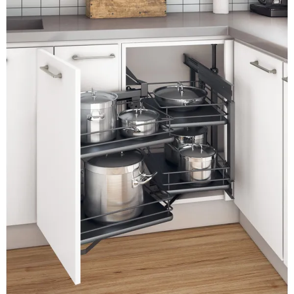 Pull out and turn for corner cabinets, Häfele