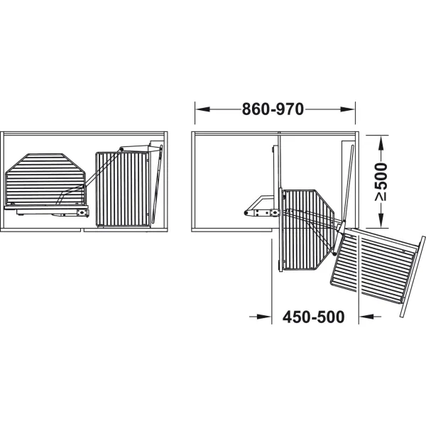 Pull out and turn for corner cabinets, Häfele