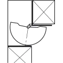 Half circle carousel fitting, Häfele, for corner cabinets, with baskets