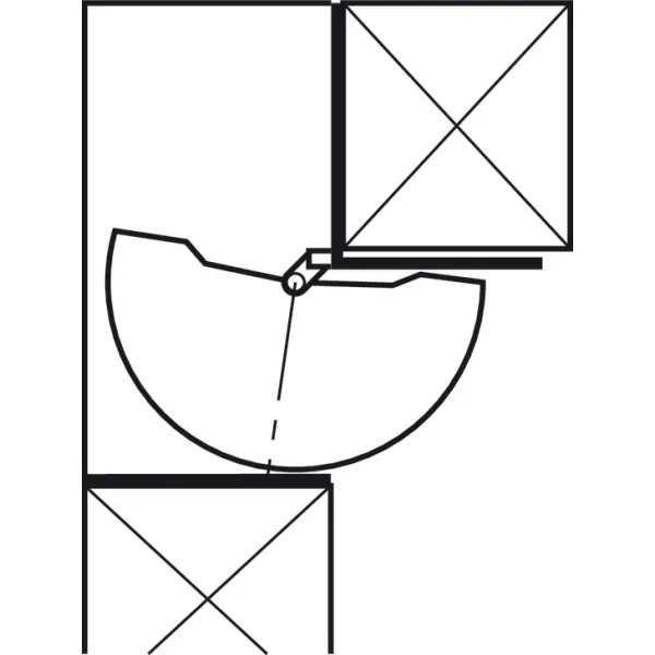 Karuselė 1/2 rato Ø740mm, vielinė