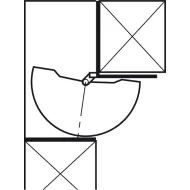 Half circle carousel fitting, Häfele, for corner cabinets, with baskets