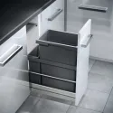 Šiukšliadėžė pastatoma P300mm, 38+7l antracitas