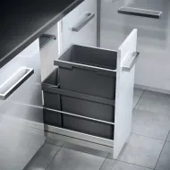 Šiukšliadėžė pastatoma P300mm, 38+7l antracitas