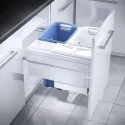 Ištraukiamų krepšių skalbiniams komplektas Hailo, P450mm, 2x33l
