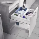 Ištraukiamų krepšių skalbiniams komplektas Hailo, P450mm, 2x33l