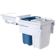 Pull-out laundry basket set Hailo, for installation behind fronts, W450mm, 2x33l