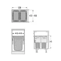 Ištraukiamų krepšių skalbiniams komplektas Hailo, P450mm, 2x33l