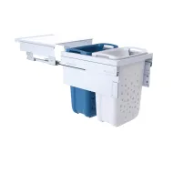 Pull-out laundry basket set Hailo, for installation behind fronts, W600mm, 2x33/1x12/1x2.5l