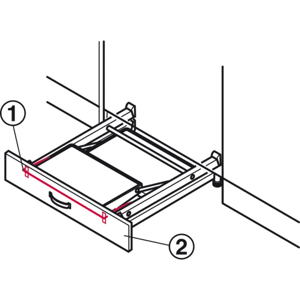Plinth bracket, Steel, for hooking into Hailo Step-Fix step stool