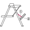 Plinth bracket, Steel, for hooking into Hailo Step-Fix step stool