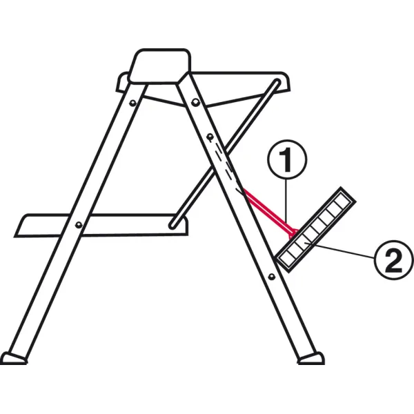 Plinth bracket, Steel, for hooking into Hailo Step-Fix step stool