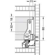 Drawer Side Runner System, Häfele Matrix Box Single (white)