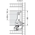Stalčių šonai MX BOX SINGLE H80mm, L550mm, balta