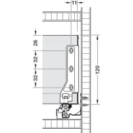 Drawer Side Runner System, Häfele Matrix Box Single (white)