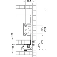 Drawer Side Runner System, Häfele Matrix Box Single (white)