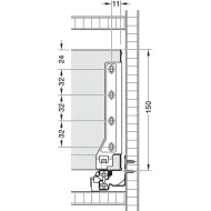 Drawer Side Runner System, Häfele Matrix Box Single (white)
