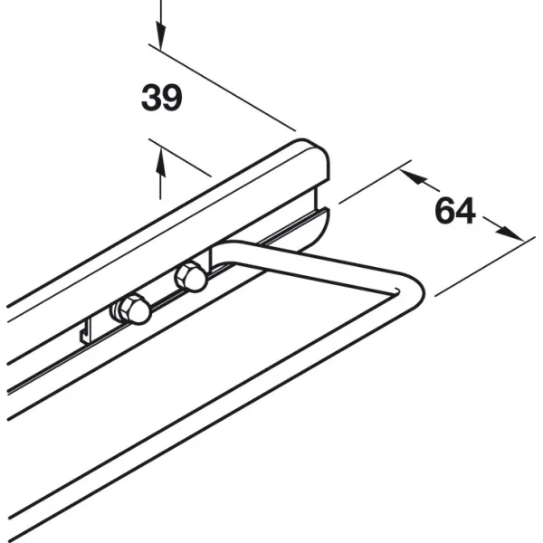 Rankšluostinė ištraukiama vienguba L325mm, chromas