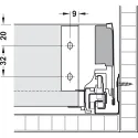 Drawer side runner system, Blum Tandembox antaro, with Blumotion / Tip-On Blumotion cabinet runner,